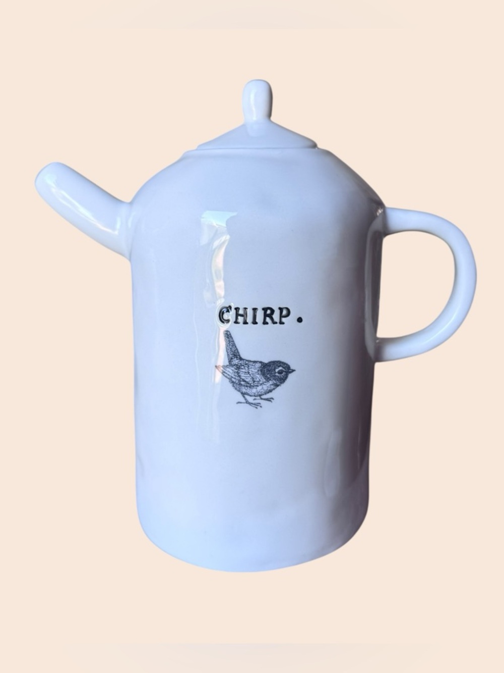 Rae Dunn Chirp Teapot Tall Artisan Collection Magenta OG
